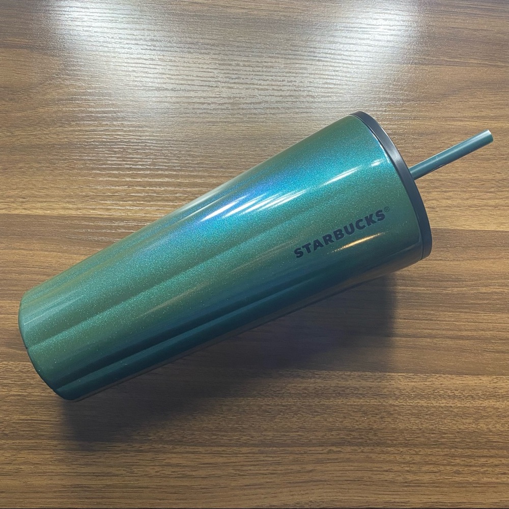 Starbucks SS Green Glitter Tumbler NWT